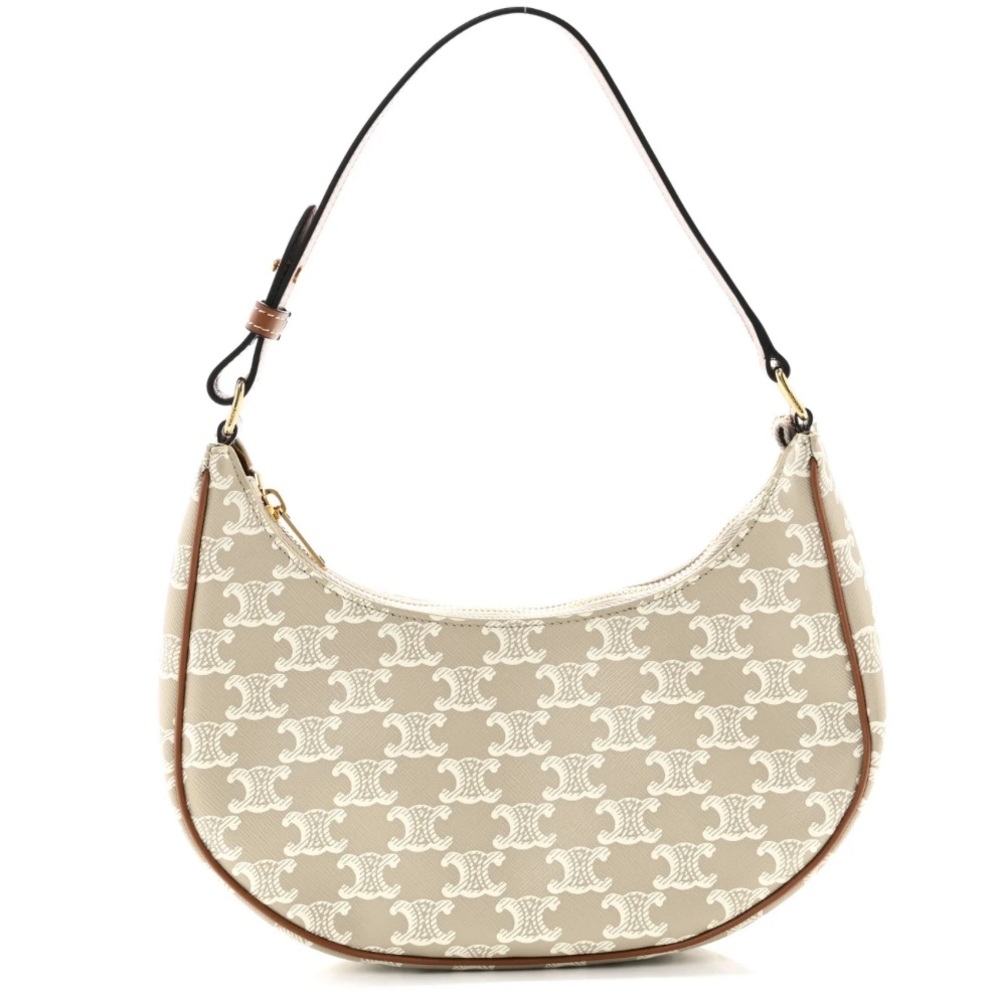 NWT Celine Greige Ava Bag in Triomphe Canvas and Calfskin